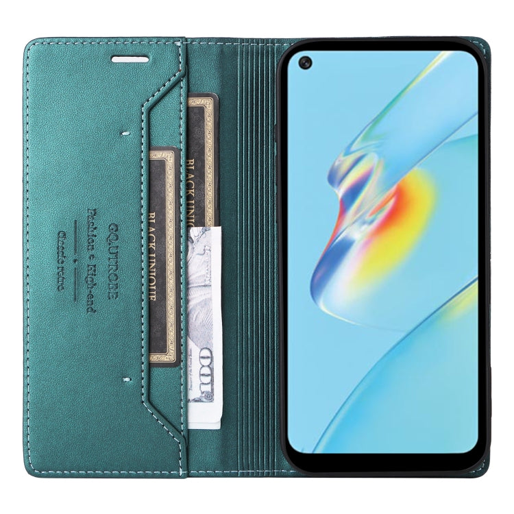 For OPPO A54 4G / A16 GQUTROBE G01 RFID Anti-theft Leather Phone Case