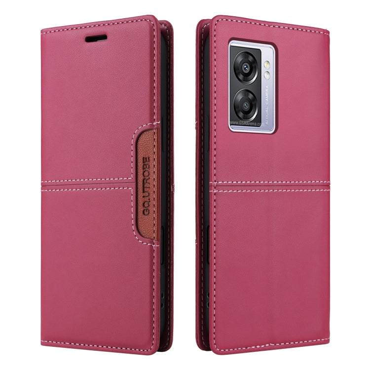 For OPPO A57 5G / A77 5G GQUTROBE G01 RFID Anti-theft Leather Phone Case