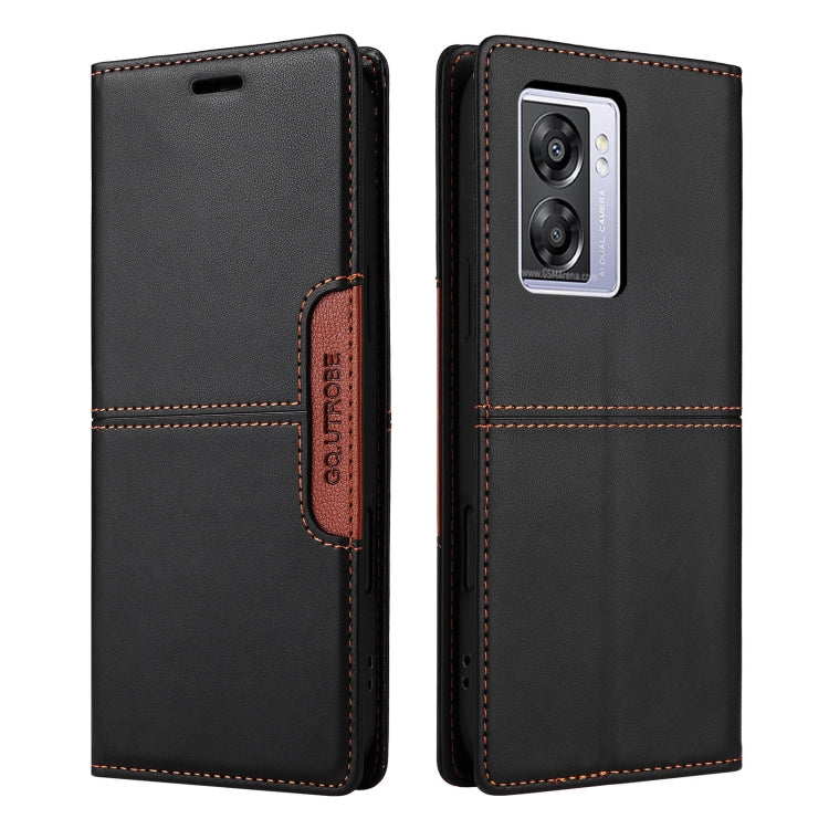 For OPPO A57 5G / A77 5G GQUTROBE G01 RFID Anti-theft Leather Phone Case