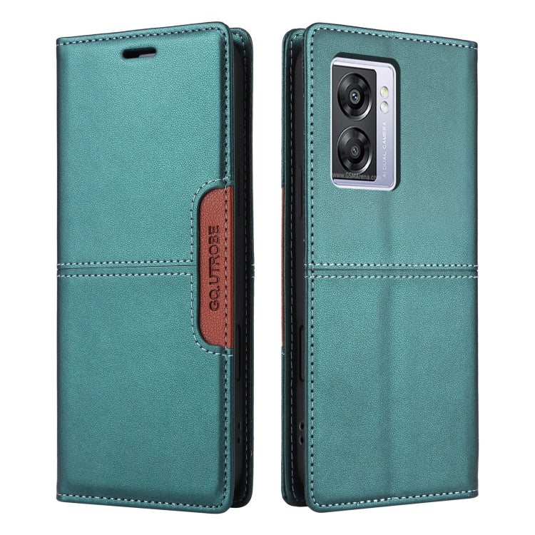 For OPPO A57 5G / A77 5G GQUTROBE G01 RFID Anti-theft Leather Phone Case