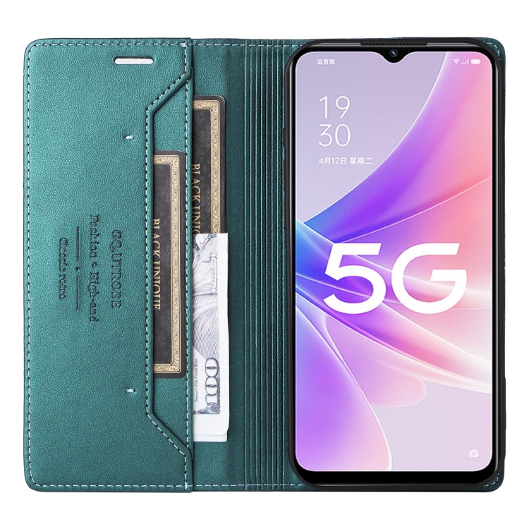 For OPPO A57 5G / A77 5G GQUTROBE G01 RFID Anti-theft Leather Phone Case
