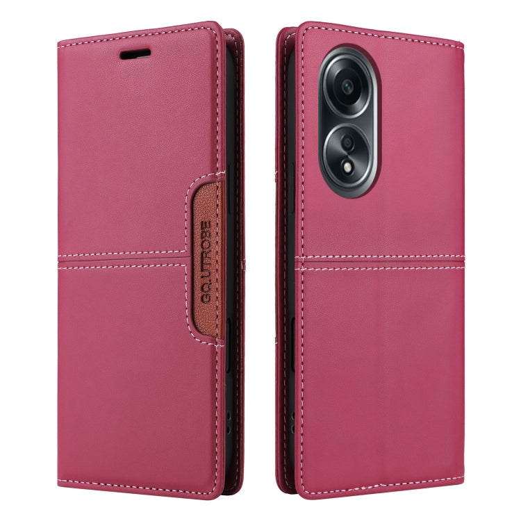 For OPPO A58 4G GQUTROBE G01 RFID Anti-theft Leather Phone Case