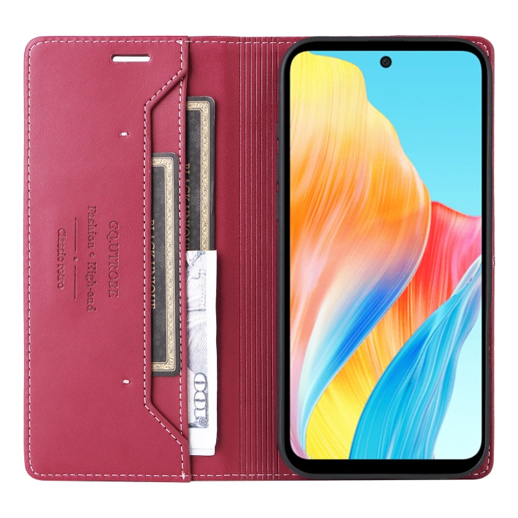 For OPPO A58 4G GQUTROBE G01 RFID Anti-theft Leather Phone Case