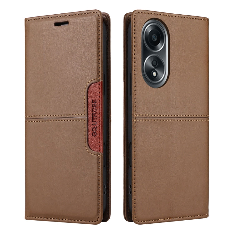 For OPPO A58 4G GQUTROBE G01 RFID Anti-theft Leather Phone Case