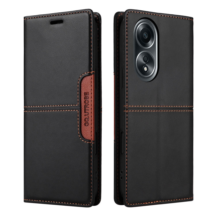 For OPPO A58 4G GQUTROBE G01 RFID Anti-theft Leather Phone Case