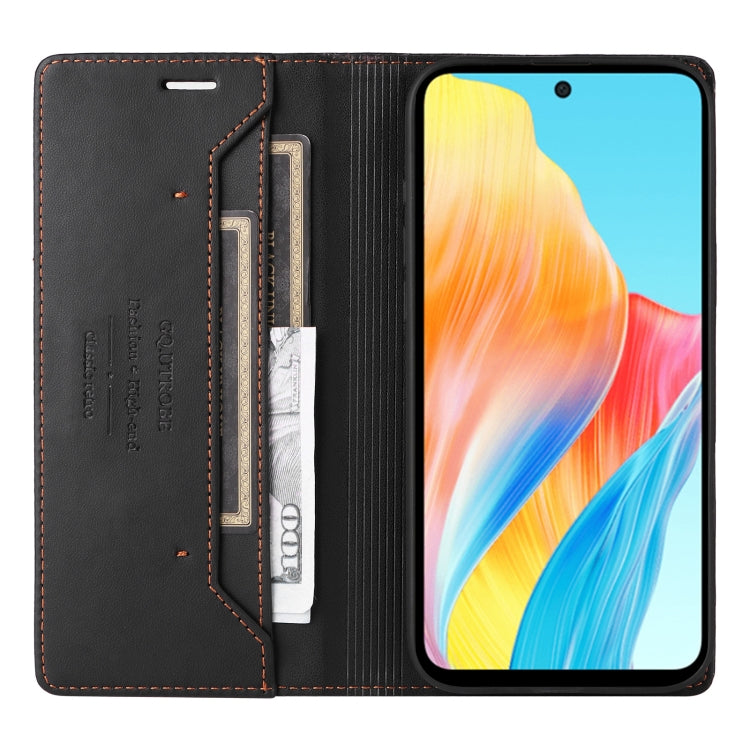 For OPPO A58 4G GQUTROBE G01 RFID Anti-theft Leather Phone Case