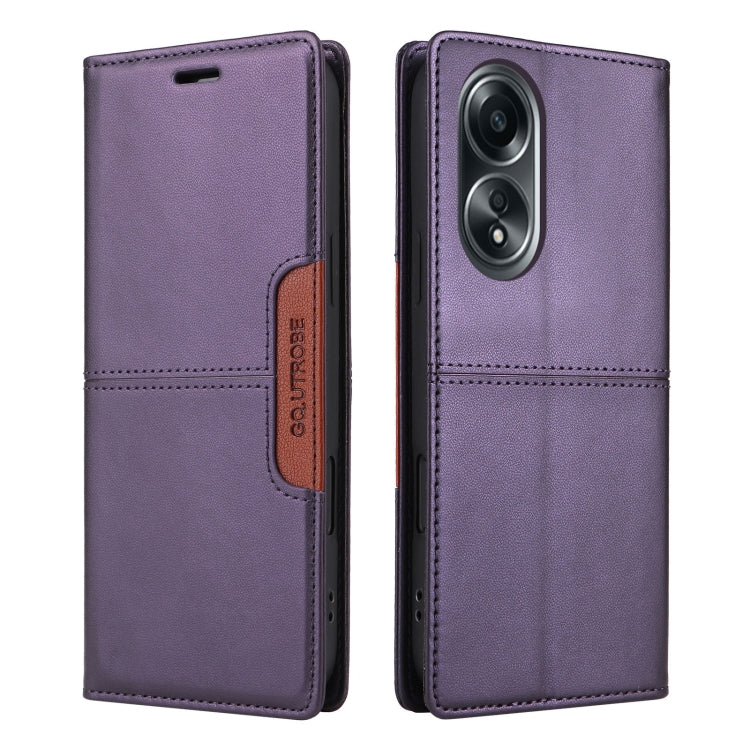 For OPPO A58 4G GQUTROBE G01 RFID Anti-theft Leather Phone Case