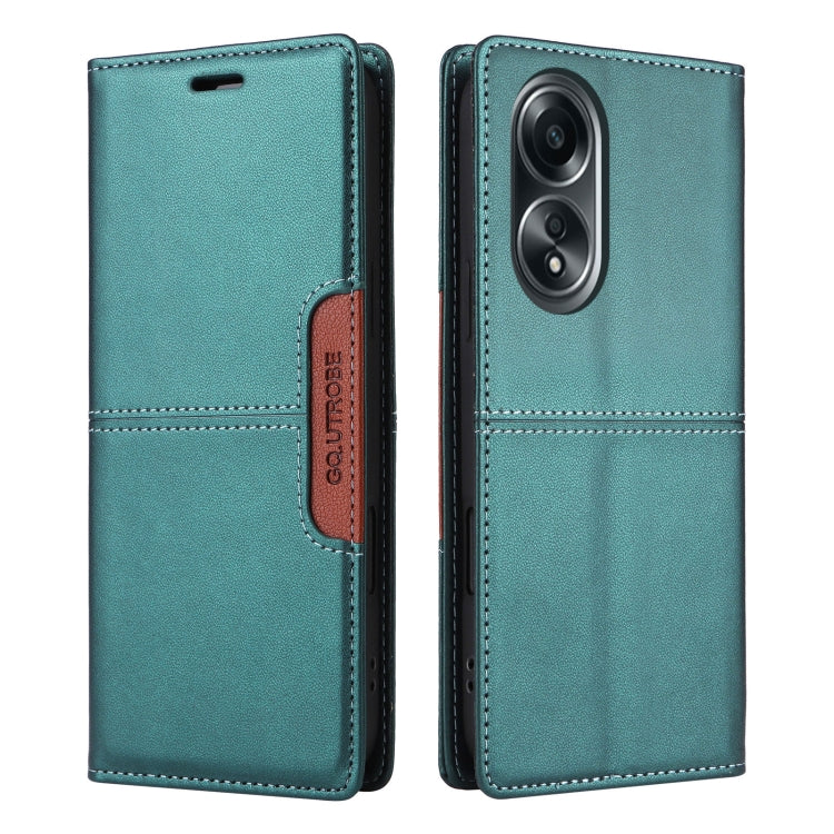 For OPPO A58 4G GQUTROBE G01 RFID Anti-theft Leather Phone Case