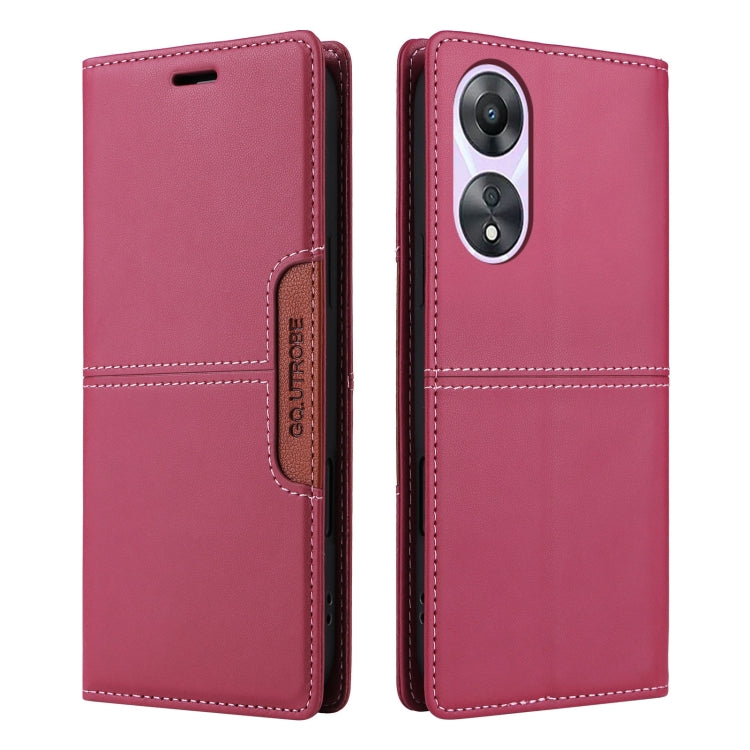 For OPPO A58 5G GQUTROBE G01 RFID Anti-theft Leather Phone Case
