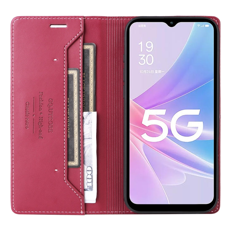 For OPPO A58 5G GQUTROBE G01 RFID Anti-theft Leather Phone Case