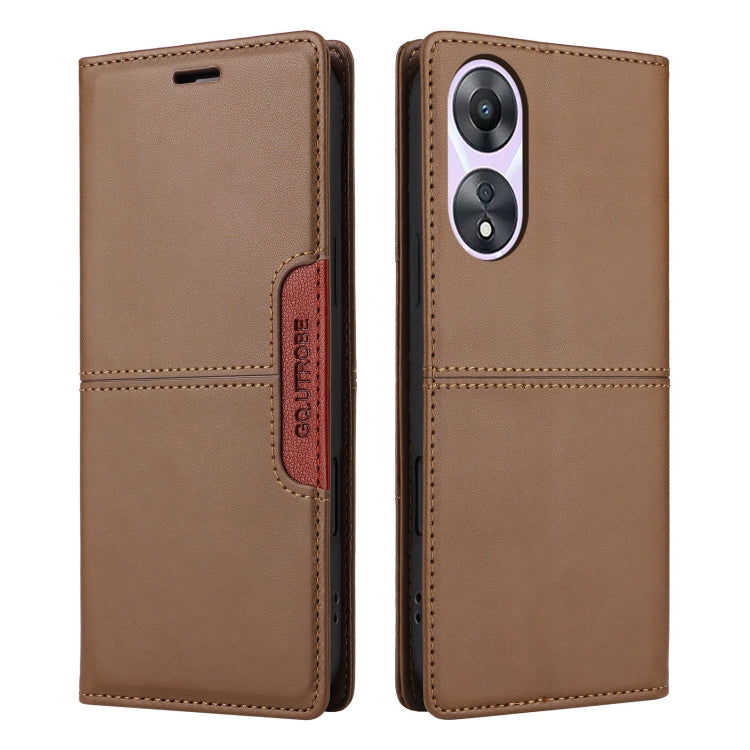 For OPPO A58 5G GQUTROBE G01 RFID Anti-theft Leather Phone Case