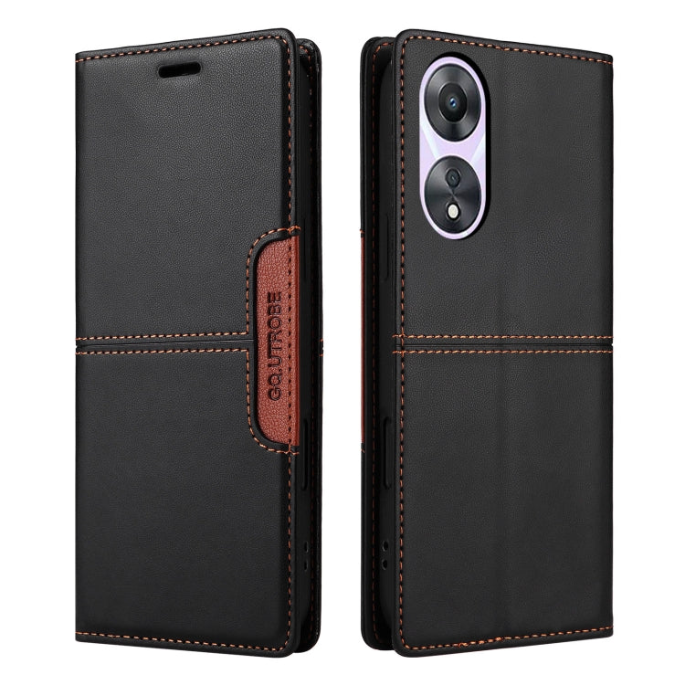 For OPPO A58 5G GQUTROBE G01 RFID Anti-theft Leather Phone Case