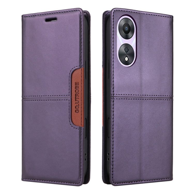 For OPPO A58 5G GQUTROBE G01 RFID Anti-theft Leather Phone Case