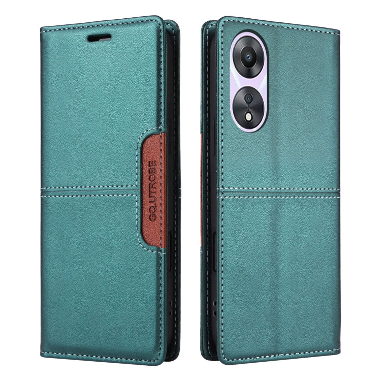 For OPPO A58 5G GQUTROBE G01 RFID Anti-theft Leather Phone Case