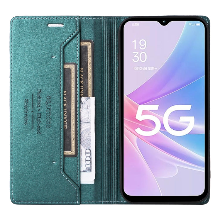 For OPPO A58 5G GQUTROBE G01 RFID Anti-theft Leather Phone Case