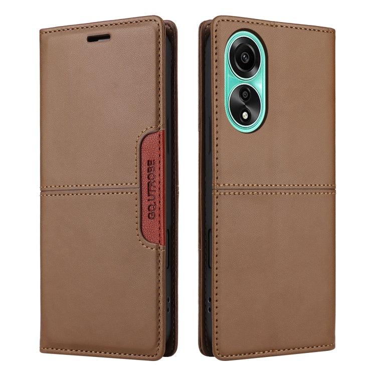 For OPPO A78 4G GQUTROBE G01 RFID Anti-theft Leather Phone Case