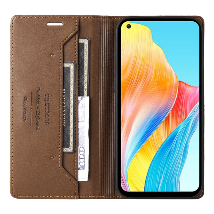 For OPPO A78 4G GQUTROBE G01 RFID Anti-theft Leather Phone Case