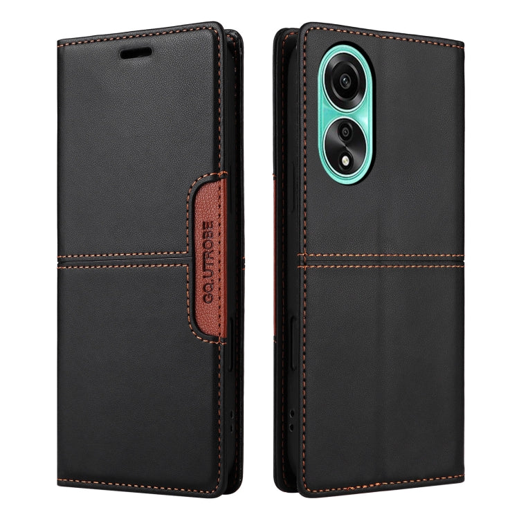 For OPPO A78 4G GQUTROBE G01 RFID Anti-theft Leather Phone Case