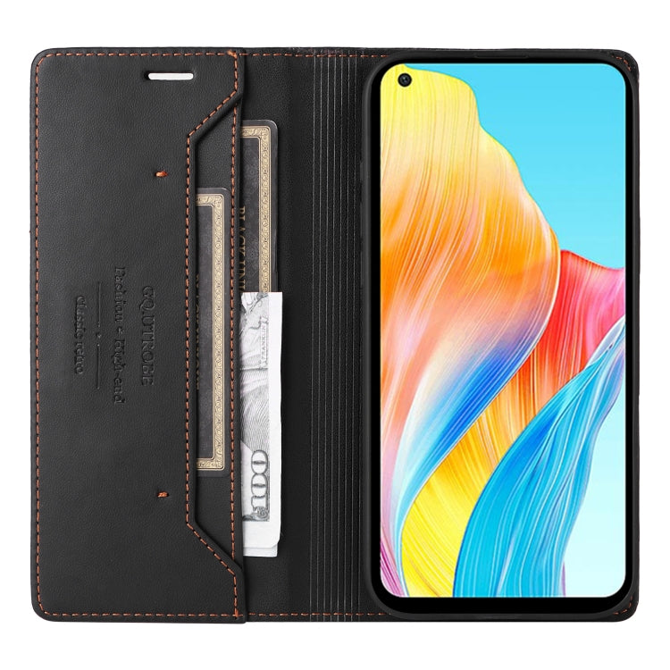 For OPPO A78 4G GQUTROBE G01 RFID Anti-theft Leather Phone Case
