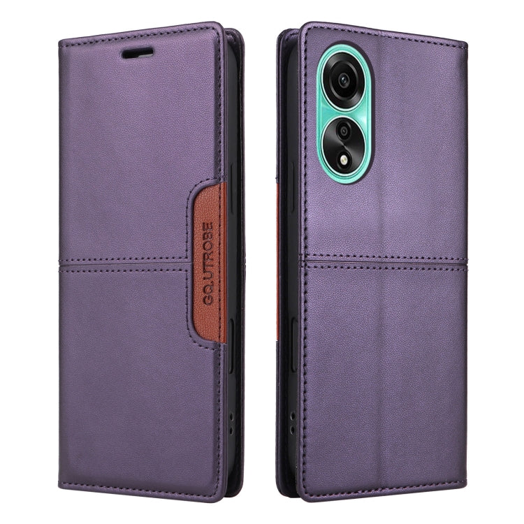 For OPPO A78 4G GQUTROBE G01 RFID Anti-theft Leather Phone Case