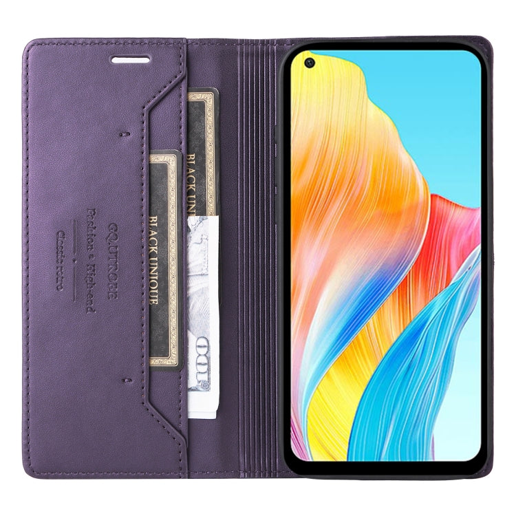 For OPPO A78 4G GQUTROBE G01 RFID Anti-theft Leather Phone Case