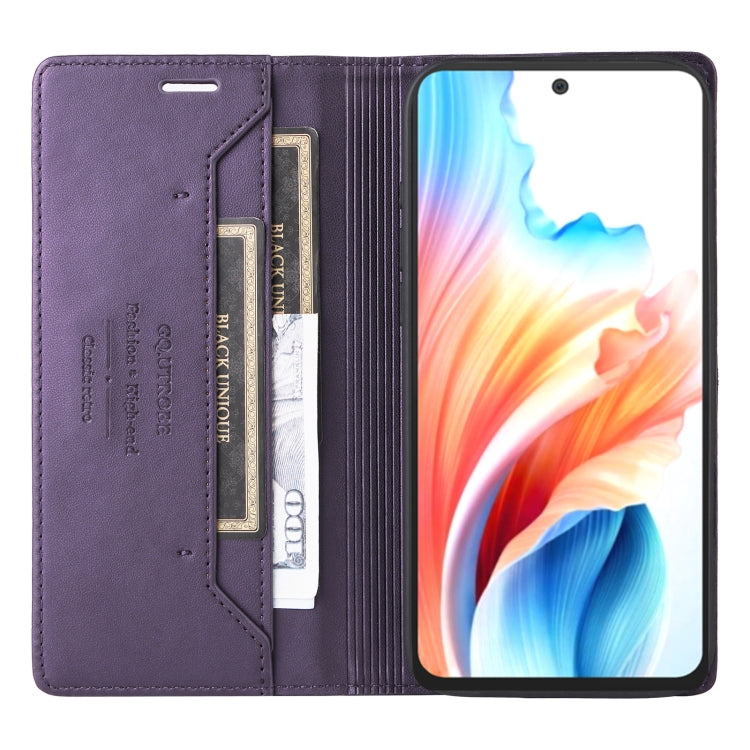 For OPPO A79 5G GQUTROBE G01 RFID Anti-theft Leather Phone Case