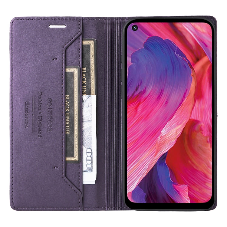 For OPPO A93 5G / A54 5G GQUTROBE G01 RFID Anti-theft Leather Phone Case