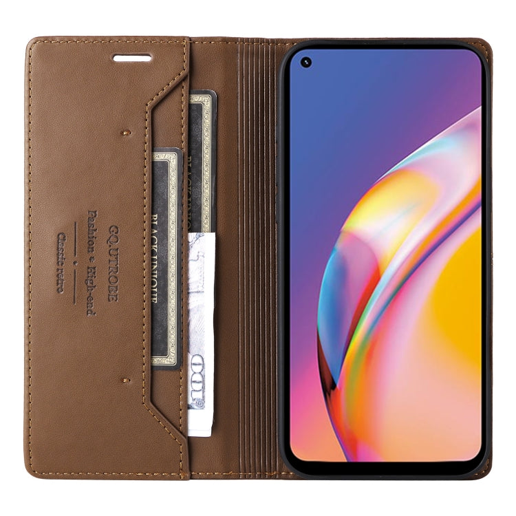 For OPPO A94 / Reno6 Z GQUTROBE G01 RFID Anti-theft Leather Phone Case
