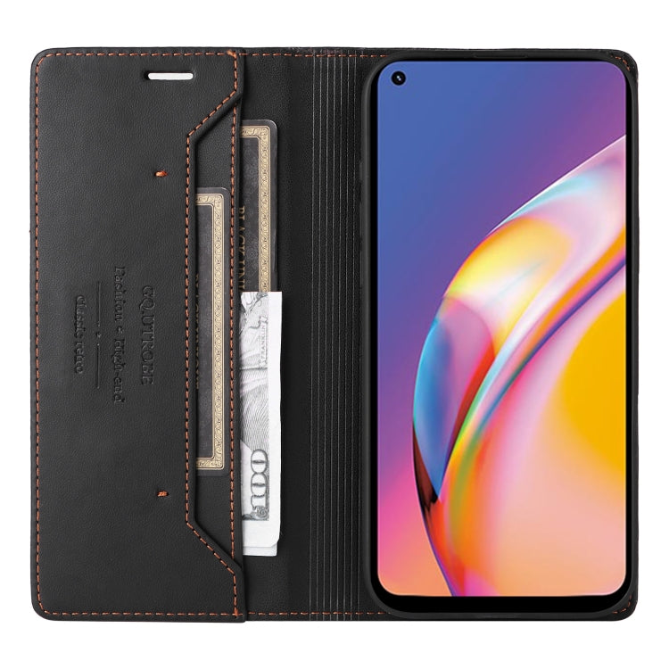 For OPPO A94 / Reno6 Z GQUTROBE G01 RFID Anti-theft Leather Phone Case