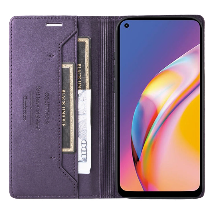 For OPPO A94 / Reno6 Z GQUTROBE G01 RFID Anti-theft Leather Phone Case