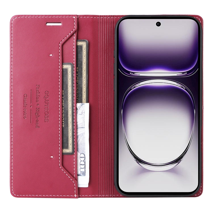 For OPPO Reno12 5G Global GQUTROBE G01 RFID Anti-theft Leather Phone Case
