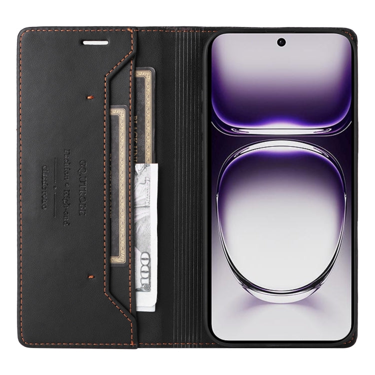 For OPPO Reno12 5G Global GQUTROBE G01 RFID Anti-theft Leather Phone Case