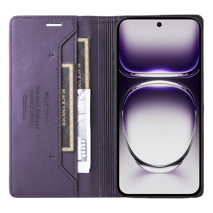 For OPPO Reno12 5G Global GQUTROBE G01 RFID Anti-theft Leather Phone Case