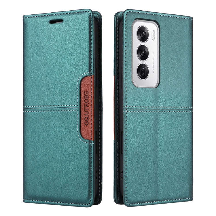 For OPPO Reno12 5G Global GQUTROBE G01 RFID Anti-theft Leather Phone Case