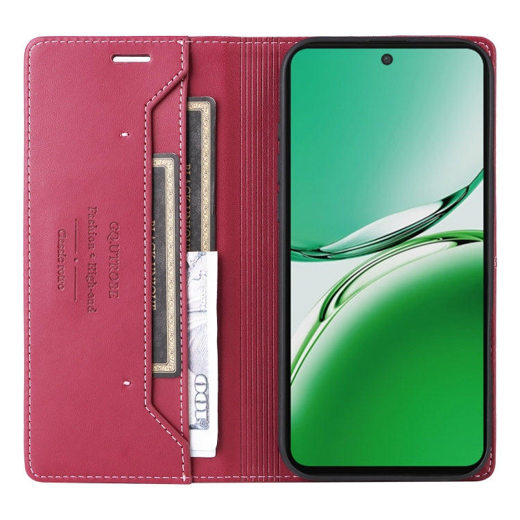 For OPPO Reno12 F 5G GQUTROBE G01 RFID Anti-theft Leather Phone Case