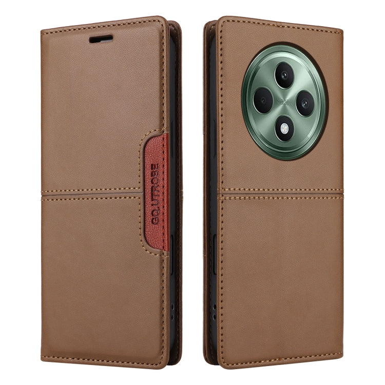 For OPPO Reno12 F 5G GQUTROBE G01 RFID Anti-theft Leather Phone Case