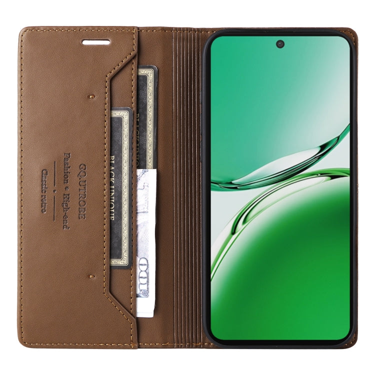For OPPO Reno12 F 5G GQUTROBE G01 RFID Anti-theft Leather Phone Case