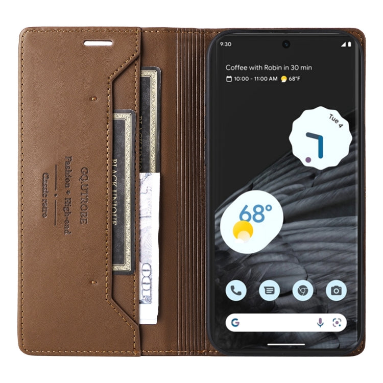 For Google Pixel 7 Pro GQUTROBE G01 RFID Anti-theft Leather Phone Case