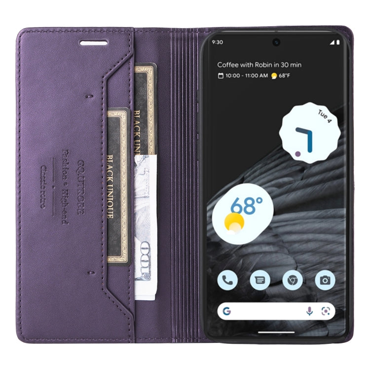 For Google Pixel 7 Pro GQUTROBE G01 RFID Anti-theft Leather Phone Case