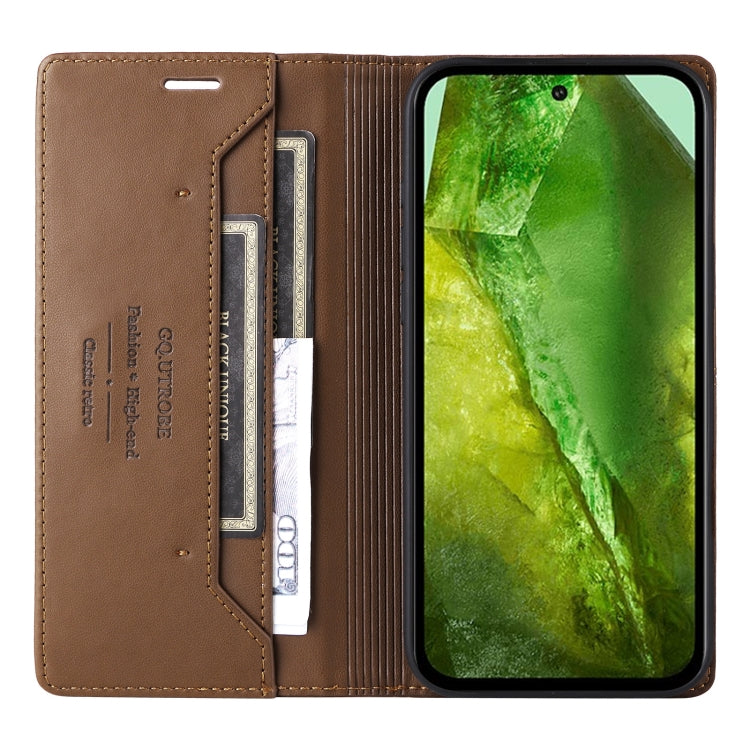 For Google Pixel 8a GQUTROBE G01 RFID Anti-theft Leather Phone Case