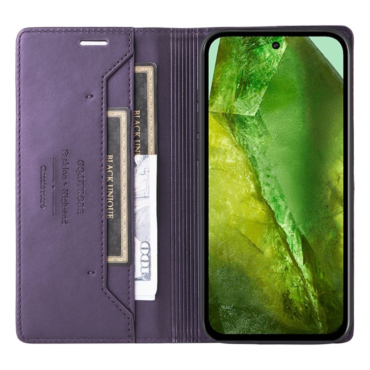 For Google Pixel 8a GQUTROBE G01 RFID Anti-theft Leather Phone Case