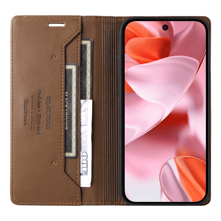 For Google Pixel 9 / 9 Pro GQUTROBE G01 RFID Anti-theft Leather Phone Case