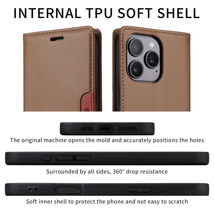 For Google Pixel 9a GQUTROBE G01 RFID Anti-theft Leather Phone Case