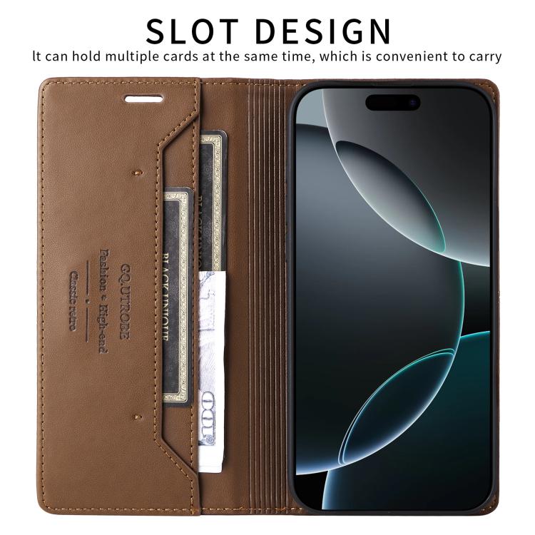 For Google Pixel 9a GQUTROBE G01 RFID Anti-theft Leather Phone Case
