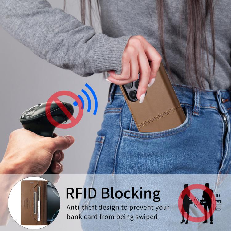 For Google Pixel 9a GQUTROBE G01 RFID Anti-theft Leather Phone Case