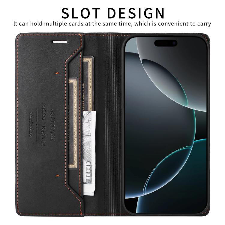 For Google Pixel 9a GQUTROBE G01 RFID Anti-theft Leather Phone Case