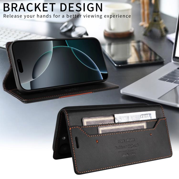 For Google Pixel 9a GQUTROBE G01 RFID Anti-theft Leather Phone Case