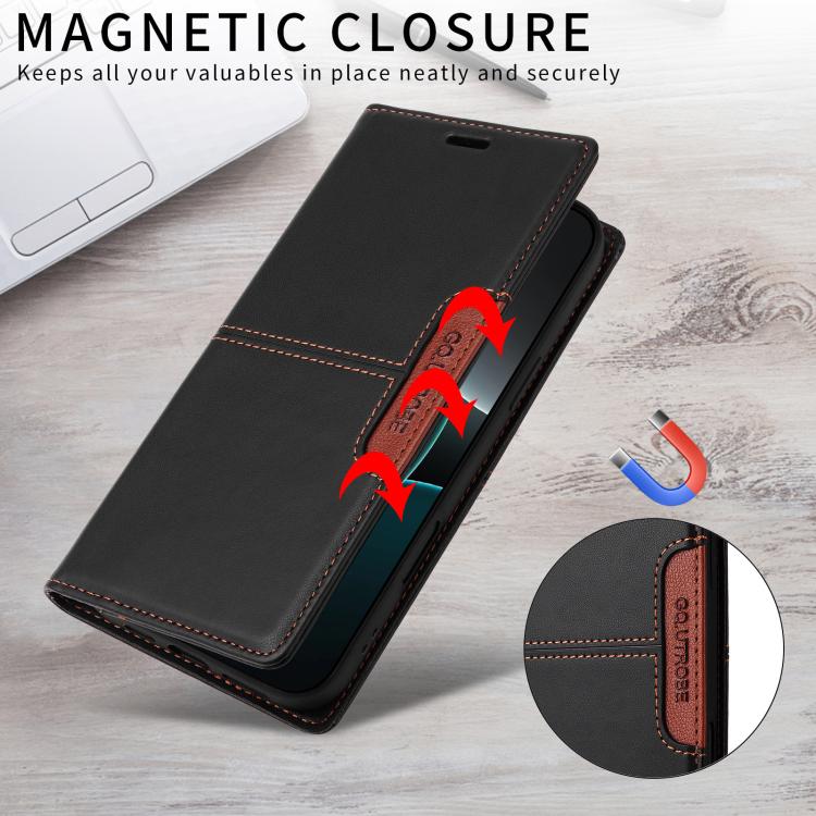 For Google Pixel 9a GQUTROBE G01 RFID Anti-theft Leather Phone Case