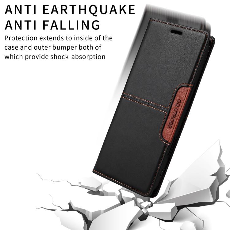 For Google Pixel 9a GQUTROBE G01 RFID Anti-theft Leather Phone Case