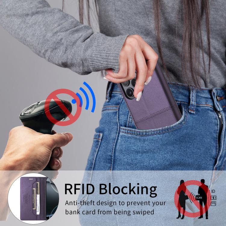 For Google Pixel 9a GQUTROBE G01 RFID Anti-theft Leather Phone Case